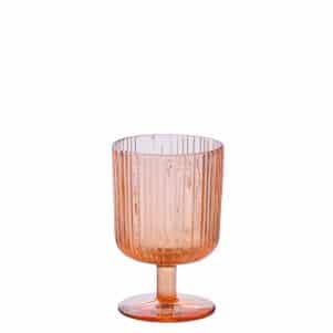 Ikona apo Γυάλινο ποτήρι με πόδι, 25cl EVENT, φ8x12.3cm, κοραλί