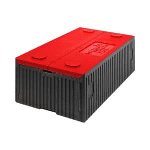 Ikona apo Ισοθερμικό κιβώτιο EPP, αναδιπλούμενο, 60x40x23cm, 33LT, κόκκινο καπάκι, THERMOBOX