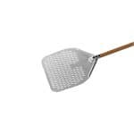 Ikona apo Φτυάρι Πίτσας διάτρητο 33x33cm αλουμινίου, με κοντάρι 1.5m σε χρώμα ξύλου, GI.Metal Italy