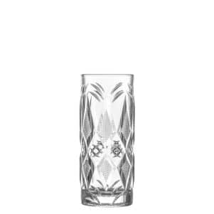 Ikona apo Γυάλινο Ποτήρι ψηλό ποτού, coctail σκαλιστό, 25.5cl, Φ6.3x14.8cm, STATUS, UNIGLASS