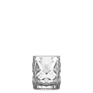 Ikona apo Γυάλινο Ποτήρι χαμηλό ποτού, σκαλιστό, 24.5cl, Φ7.5x8.8cm, STATUS, UNIGLASS