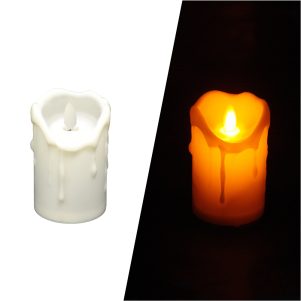 Ikona apo Ηλεκτρικό κερί με κινούμενη φλόγα,πλαστικό περίβλημα, Φ6,5 x 10,5 cm
