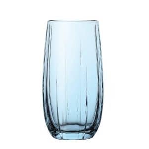 Ikona apo Γυάλινο ποτήρι νερού, απαλό μπλε, LINKA LONG DRINK, 50cl, φ5xΥ15cm, Pasabahce