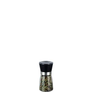 Ikona apo Μύλος Αλατιού/Πιπεριού, Γυάλινος, 130mm, με μαύρο καπάκι