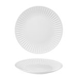 Ikona apo Πιάτο πορσελάνης ρηχό 27cm, Σειρά Ribby, λευκό, G. Benedikt