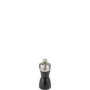Ikona apo Μύλος πιπεριού, Ξύλινος, ύψος 12cm, σειρά Fidji, Μαύρο Ματ/INOX, Peugeot