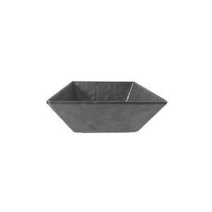 Ikona apo Μπωλ Μελαμίνης Τετράγωνο 24.1cm, Σειρά MATTE, με σφυρήλατη όψη, μαύρο