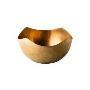 Ikona apo Μπωλ INOX, χρυσαφί κυματιστό, φ26cm, Style-Point