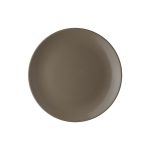 Ikona apo Πιάτο πορσελάνης ρηχό κουπ, φ27cm, ανθρακί , σειρά Nature, LUKANDA