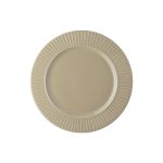 Ikona apo Πιάτο πορσελάνης ανάγλυφο RIM, φ27cm, γκρι , σειρά Nature, LUKANDA