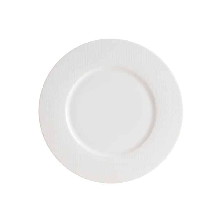 Ikona apo Πιάτο Ρηχό πορσελάνης 28cm, με ανάγλυφο σχέδιο στο rim, Patch Neat, BONNA