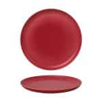 Ikona apo Πιάτο Ρηχό Πορσελάνης, φ26cm, κόκκινο ματ σαγρέ, Σειρά Fine Plus, BARALEE