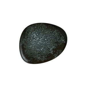 Ikona apo Πιάτο Ρηχό πορσελάνης, ακανόνιστο σχήμα, 24cm, Cosmos Black, BONNA