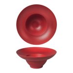 Ikona apo Μπώλ Πορσελάνης Gourmet, φ24cm, κόκκινο ματ σαγρέ, Σειρά Fine Plus, BARALEE