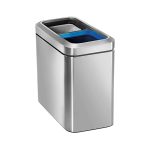 Ikona apo Κάδος ανακύκλωσης/διαχωρισμού διπλός 10+10Lt (20lt), INOX, ανοιχτός χωρίς καπάκι