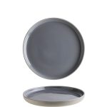 Ikona apo Πιάτο ρηχό πορσελάνης 25cm, με κάθετο γείσο, Σειρά Ground, γκρι, BONNA