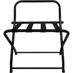 Ikona apo Aναδιπλούμενη μπαγκαζιέρα με πλάτη, μεταλλική μαύρη, 40x61xΥ73cm