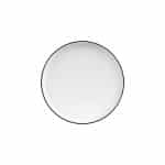 Ikona apo Πιάτο ρηχό πορσελάνης φ22cm, με μαύρη ρίγα, Σειρά Nordika Rim Black, CostaVerde