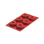 Ikona apo Καλούπι αντικολλητικό σιλικόνης, 30x17.5cm, 6 x 62ml στρογγυλό (φ7.2xY2cm)