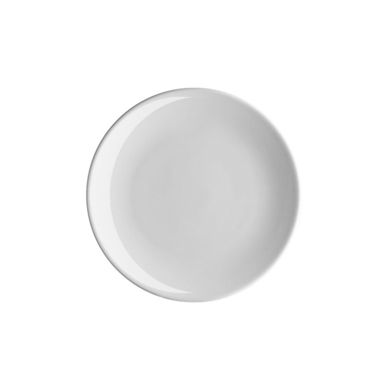 Ikona apo Πιάτο Ρηχό πορσελάνης 23.5cm, Σειρά VECTOR, λευκό, LUKANDA