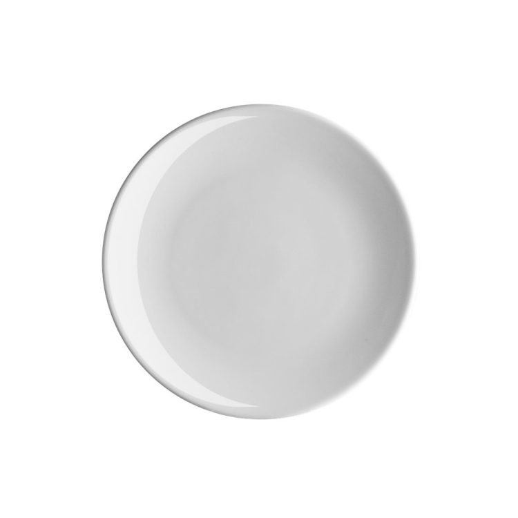 Ikona apo Πιάτο Ρηχό πορσελάνης 25.5cm, Σειρά VECTOR, λευκό, LUKANDA