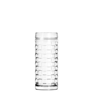 Ikona apo Γυάλινο Ποτήρι Σκαλιστό Ψηλό, 26,5cl, φ5.9 x 14.6 cm, Σειρά RATAN, UNIGLASS