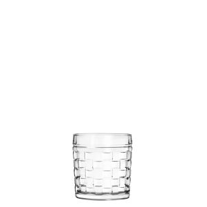 Ikona apo Γυάλινο Ποτήρι Σκαλιστό Χαμηλό, 24,5cl, φ7.8 x 8.6 cm, Σειρά RATAN, UNIGLASS