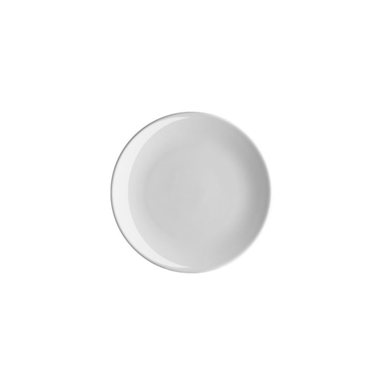 Ikona apo Πιάτο Ρηχό πορσελάνης 18cm, Σειρά VECTOR, λευκό, LUKANDA