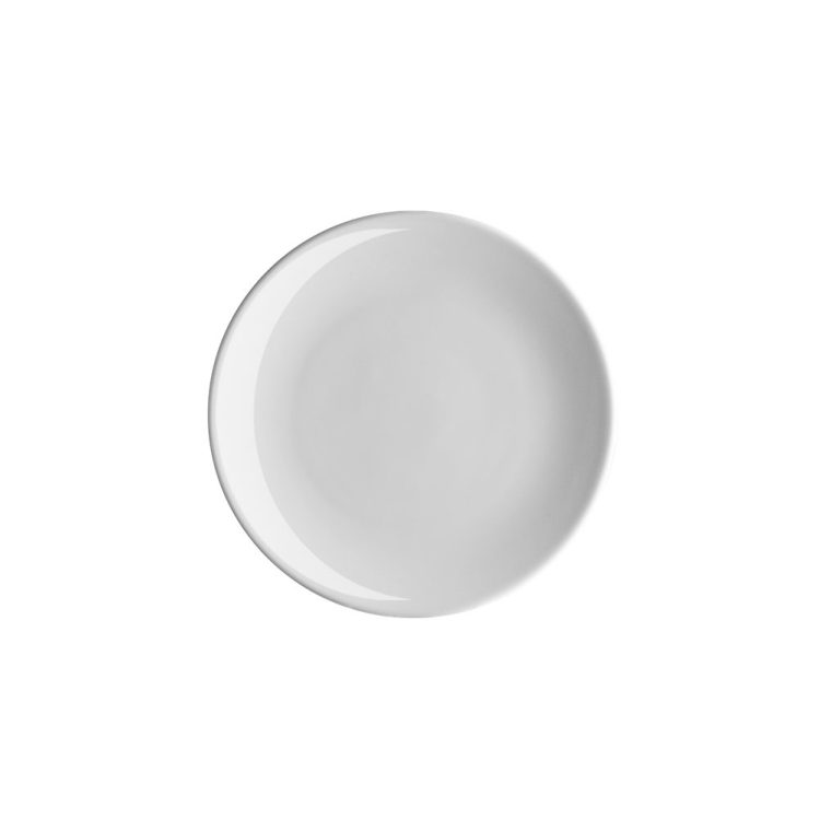 Ikona apo Πιάτο Ρηχό πορσελάνης 21cm, Σειρά VECTOR, λευκό, LUKANDA
