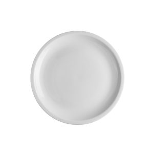 Ikona apo Πιάτο Ρηχό πορσελάνης 25.5cm, Σειρά SLIM, λευκό, LUKANDA