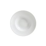 Ikona apo Πιάτο Ζυμαρικών πορσελάνης 24cm, Σειρά VECTOR, λευκό, LUKANDA