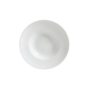 Ikona apo Πιάτο Ζυμαρικών πορσελάνης 24cm, Σειρά VECTOR, λευκό, LUKANDA