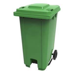 Ikona apo Κάδος πλαστικός 120Lt, με ρόδες & πεντάλ, 55.5x48xΥ95.8cm, 8.2Kg, πράσινος