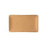 Ikona apo Πιατέλα ορθογώνια πορσελάνης 27x16cm, Καφέ, σειρά Leon, LUKANDA