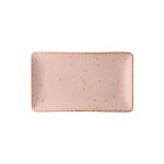 Ikona apo Πιατέλα ορθογώνια πορσελάνης 27x16cm, Ροζ, σειρά Leon, LUKANDA