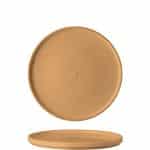 Ikona apo Πιάτο με κάθετο RIM πορσελάνης, Φ27cm, Καφέ, σειρά Leon, LUKANDA