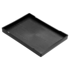 Ikona apo Δίσκος σερβιρίσματος PP, ορθογώνιος, μαύρος, στοιβαζόμενος με όψη ξύλου 32,5x23,5 cm | 2cm