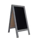 ΠΕΡΙΓΡΑΦΗ ΑΠΟ Ξύλινος Πίνακας υγρής κιμωλίας, διπλής όψης, 50x100cm, γκρι