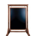 ΠΕΡΙΓΡΑΦΗ ΑΠΟΞύλινος Πίνακας υγρής κιμωλίας, διπλής όψης, 72x61x103cm, σκούρο καφέ