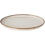 Πιάτο ρηχό επίπεδο πορσελάνης λευκό Σειρά Effect Dust Φ22/2cm-BYBONE Σετ 12 τεμαχίων