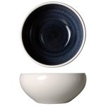 Μπωλ πορσελάνης λευκό/μπλε Σειρά Vythos Φ18cm-Prestige Σετ 16 τεμαχίων