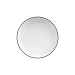 ΠΕΡΙΓΡΑΦΗ ΑΠΟ piato vathi porselanis f24cm,me mavri riga,seira nordika rim black,costa verde