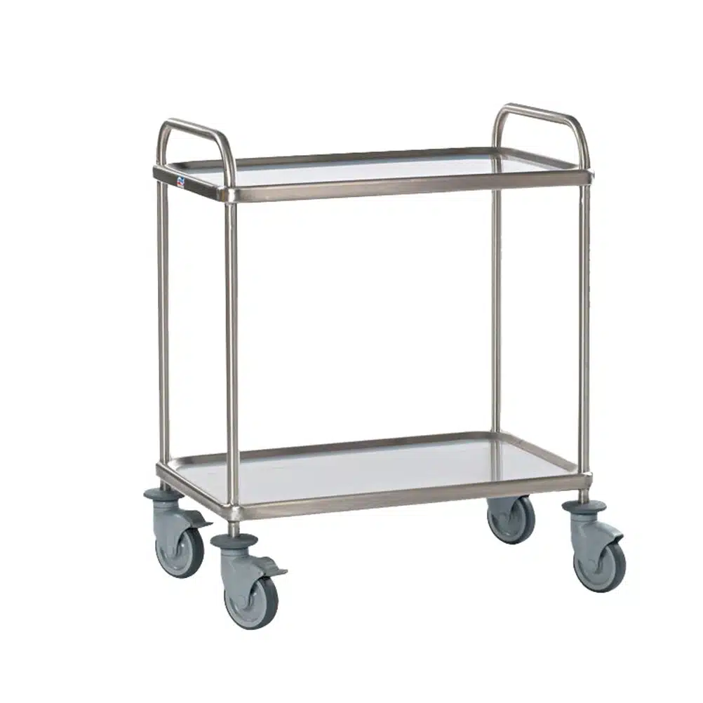 47462 ΠΕΡΙΓΡΑΦΗ ΑΠΟ trolei kouzinas inox,2 rafia,84x55xy96cm,exairetikis poiotitas,matfer