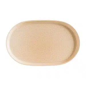 ΠΕΡΙΓΡΑΦΗ ΑΠΟ piatela oval porselanis me katheto xeilos(step),37cm,reactive gialoma,mirage ripple,bonna