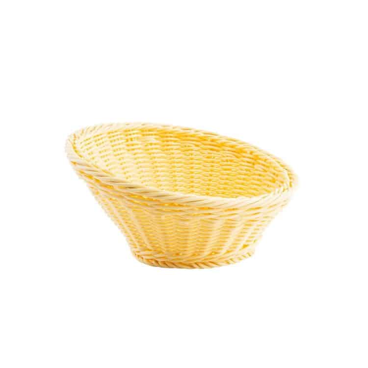 ΠΕΡΙΓΡΑΦΗ ΑΠΟ kalathi rattan apo pp handwoven,epikleinesstroggilo,g25.5xy12.5cm,anoixti apoxrosi,tablecraft