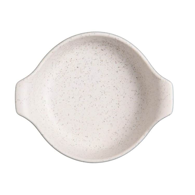 Σαγανάκι Στρογγυλό 19x15x5 cm White Dune Με Χερούλια