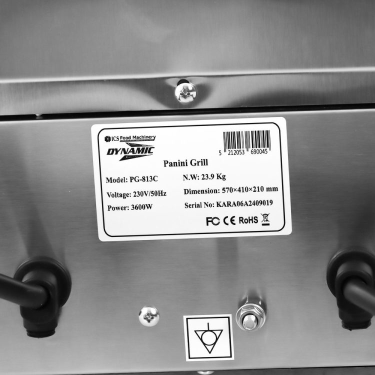 Επαγγελματική τοστιέρα Dynamic PG-813C 500x240mm - Image 10