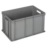 ΠΕΡΙΓΡΑΦΗ ΑΠΟ kivotio apothikeusis gkri,recycled pp,antoxi eos 25kg,oxi katallilo gia epafi me trofima,stoivazomeno,60x40x32cm,italias