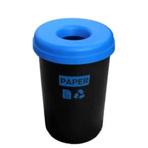 ΠΕΡΙΓΡΑΦΗ ΑΠΟ kados anakiklosis plastikos mavros,60lt,me etiketa paper & mple kapaki