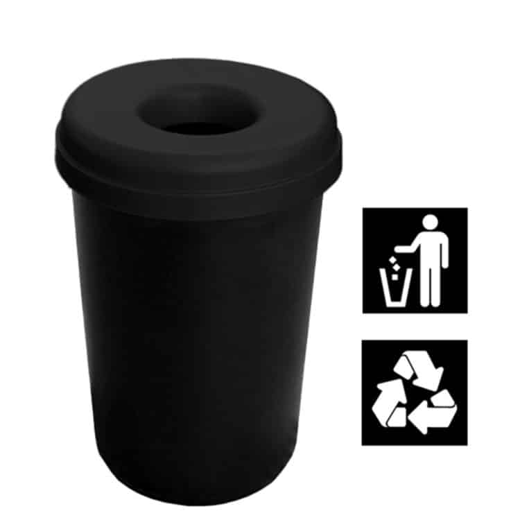 ΠΕΡΙΓΡΑΦΗ ΑΠΟ kados aporrimaton plastikos mavros,60lt,me mavro kapaki